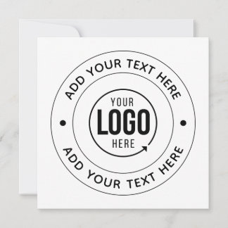 Carte Logo personnalisé & Texte personnalisé pour événem