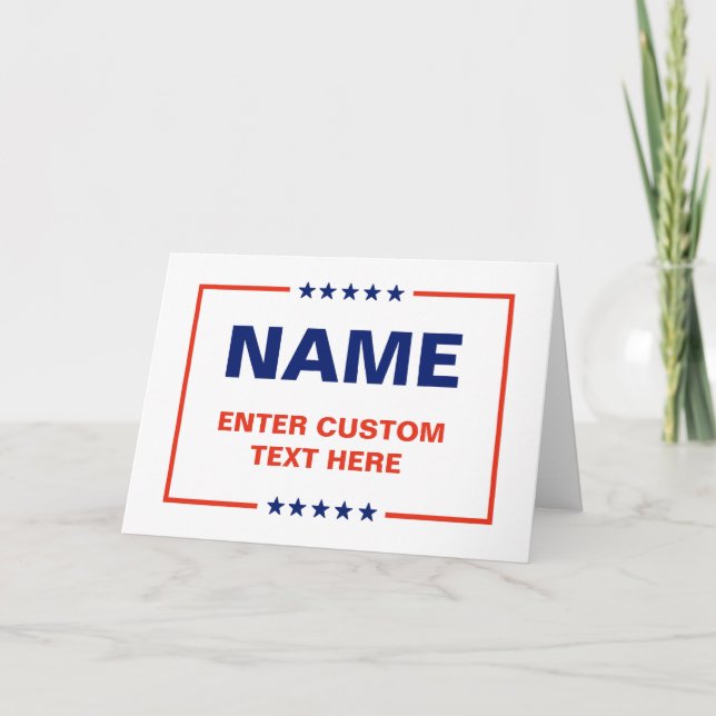 Carte Logo politique personnalisé (Trump Design) (Devant)