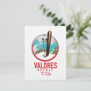 Carte logo Valdres Norvège Ski