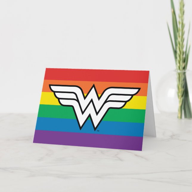 Carte Logo Wonder Woman Rainbow (Devant)