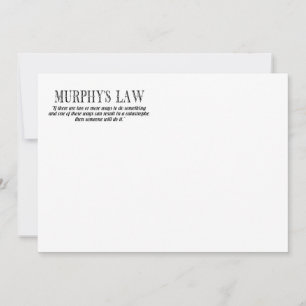 Carte Loi de Murphy