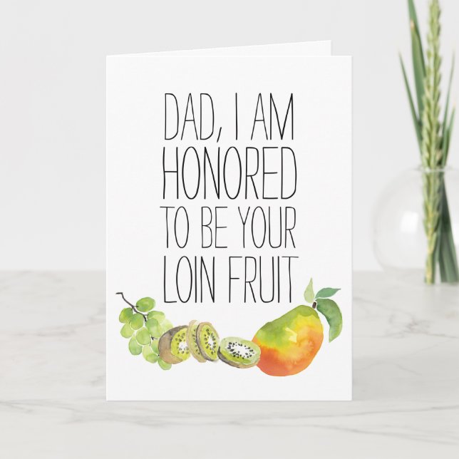 Carte Loin Fruit Funny Fête des pères (Devant)