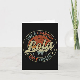 Carte Lola comme une grand-mère mais en plus cool Rétro 