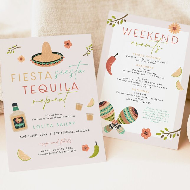 Carte LOLITA Fiesta Siesta Tequila Répète Bachelorette (Créateur téléchargé)