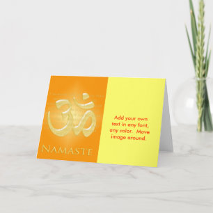 Carte L'OM en oranges et or - Namaste