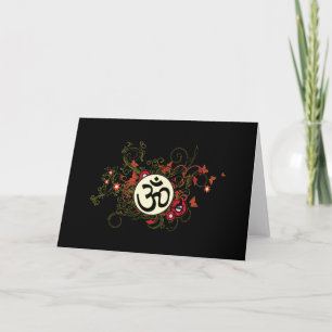Carte L'OM floral bouddhiste