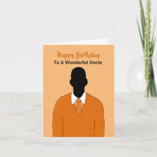 Carte L'oncle afro-américain heureux anniversaire 