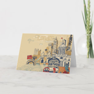 Carte London Doodle Scene
