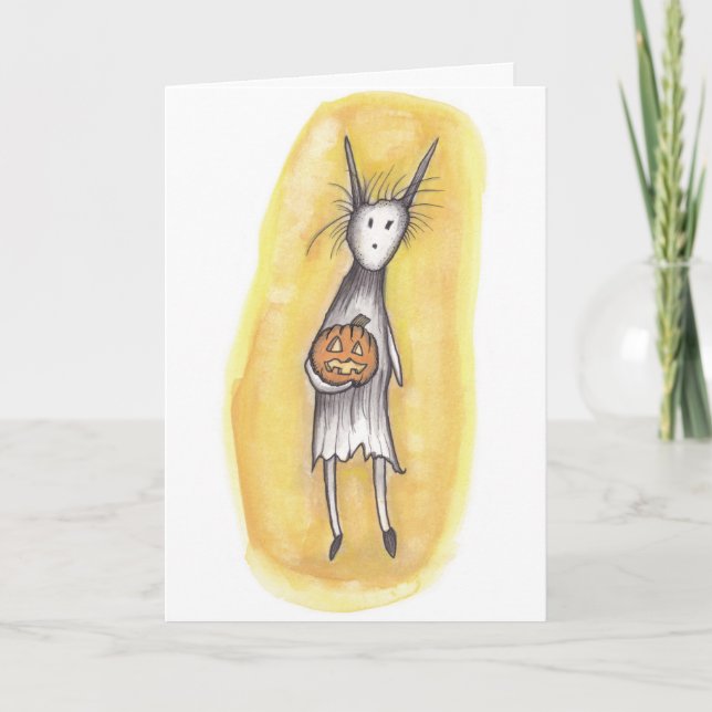 Carte Lonely Ghoul avec Citrouille (Devant)