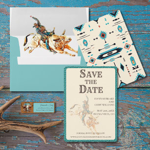 Carte Longhorn Western Ranch Wedding Enregistrer la cart