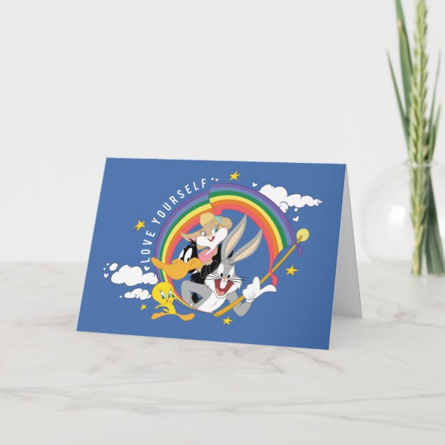 Carte LOONEY TUNES™ - Love Yourself Pride Badge (Devant)