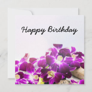 Carte L'orchidée mauve thaïe fête son anniversaire d'arr