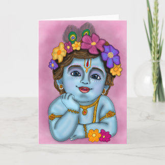 Carte Lord Krishna Greeting Card