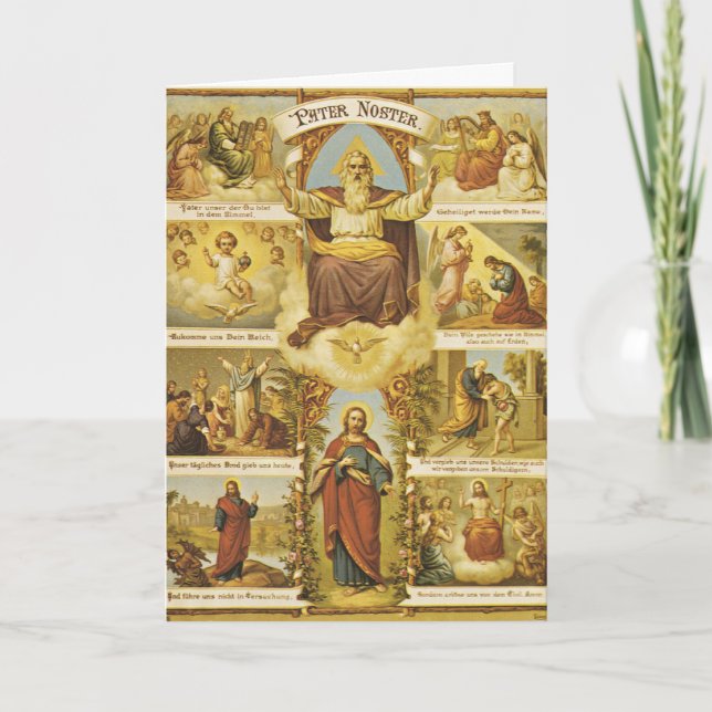 Carte Lords Prière "Poster Pater" Notre Père Jésus (Devant)
