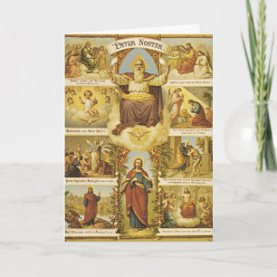Carte Lords Prière "Poster Pater" Notre Père Jésus