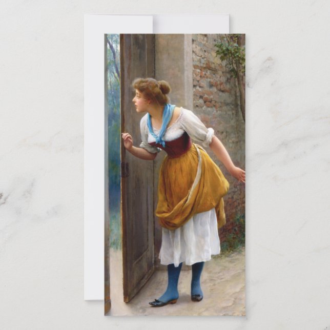 Carte L'oreille indiscrète (d'Eugène de Blaas) (Devant)