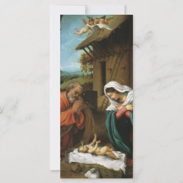 Carte Lorenzo Lotto - Nativité du Christ (Devant)