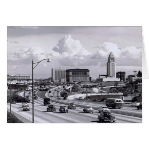 Carte Los Angeles CA Freeway 1950
