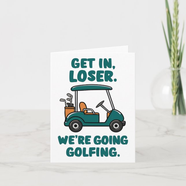 Carte Loser On va faire du golf Funny Retro Golf (Devant)
