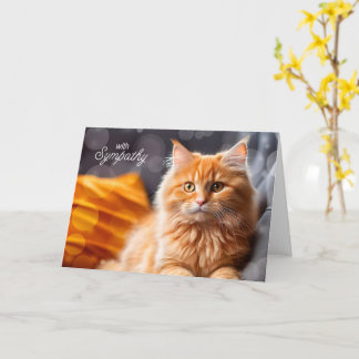 Carte Loss of a Cat Orange Tabby Pet Sympathy