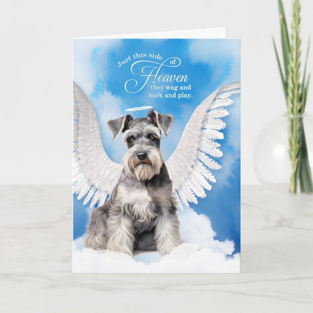 Carte Loss of a Dog Schnauzer Angel Pet Sympathy (Devant)