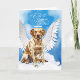 Carte Loss of Dog Yellow Labrador Retriever Pet Sympathy