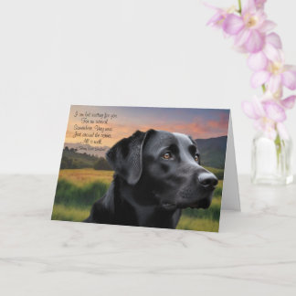 Carte Loss of Pet Dog (Black Lab) Custom Sympathy Card