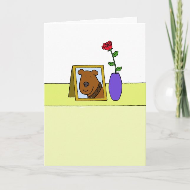 Carte Loss Pet Dog Sympathy for Bereaving (Devant)