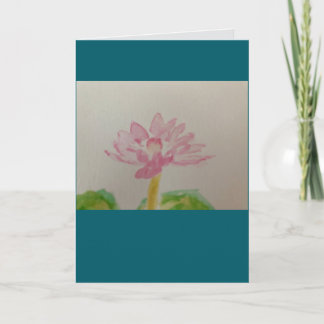 Carte Lotus ! Aquarelle/carte