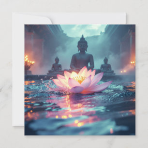 CARTE LOTUS - BOUDDHISME ZEN