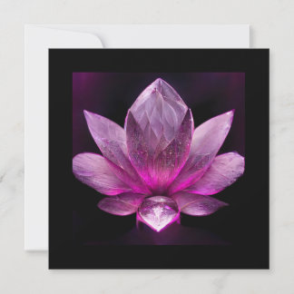 Carte Lotus de cristal rose