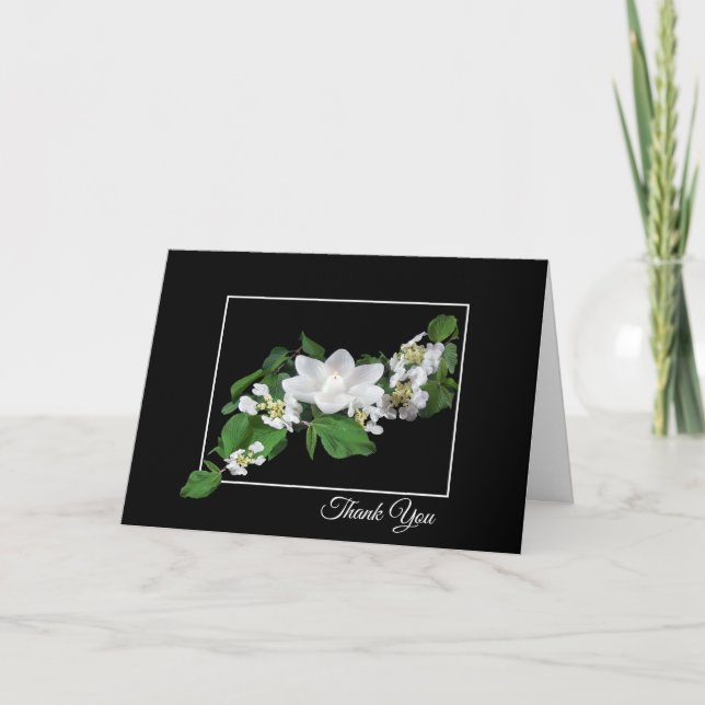 Carte Lotus Merci de la sympathie aux bougies (Devant)