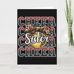 Carte Loud Proud Sport Softll Cheer Sœur Léopard Arc R