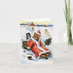 Carte Louis Wain Christmas