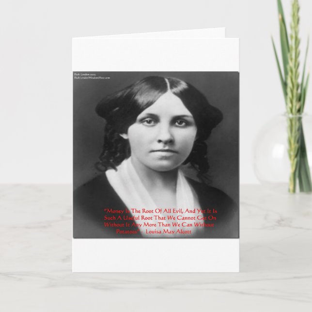 Carte Louisa May Alcool "Mal De L'Argent" Les Cadeaux De (Devant)