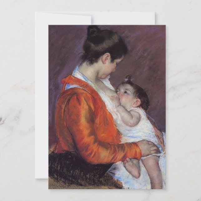 Carte Louise Nuring Son Enfant | Mary Cassatt (Devant)