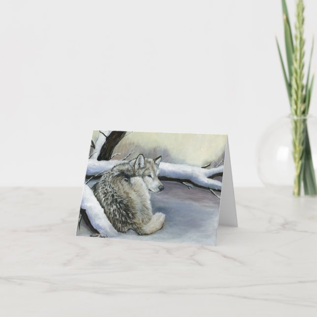 Carte Loup dans la Snow Art Note (Devant)