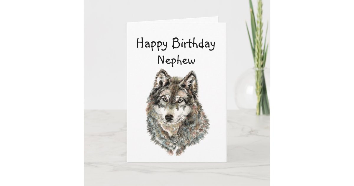 Carte Loup D Humour De Neveu De Joyeux Anniversaire Zazzle Ca