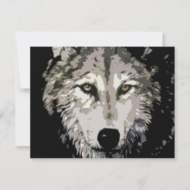 Carte Loup gris (Devant)