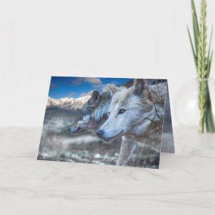 Carte Loup gris "LOUPS SENTINEL"