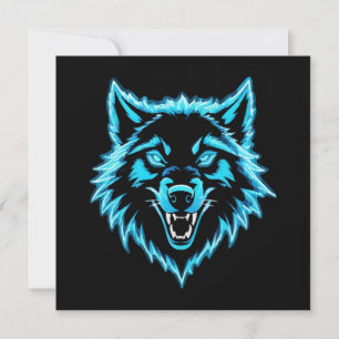 Carte Loup Néon