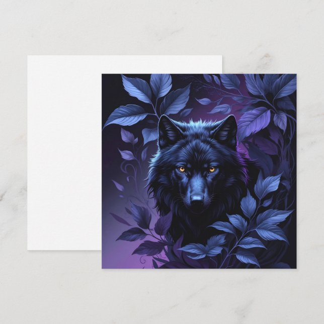 Carte Loup noir (Devant / Derrière)