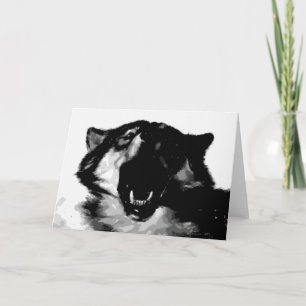 Carte Loup noir et blanc