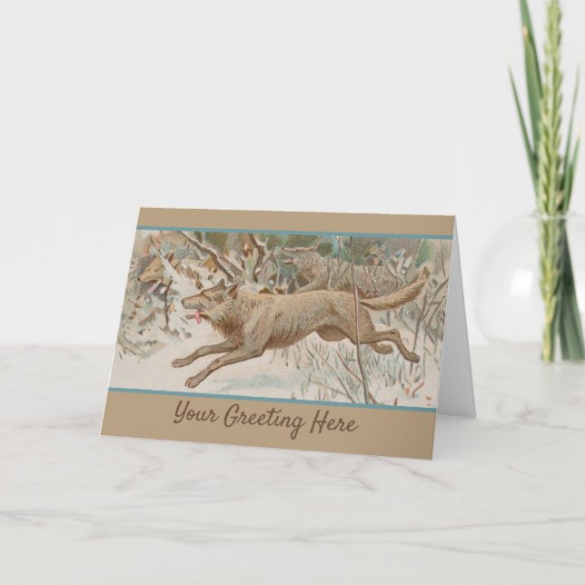Carte Loup Vintage (Devant)