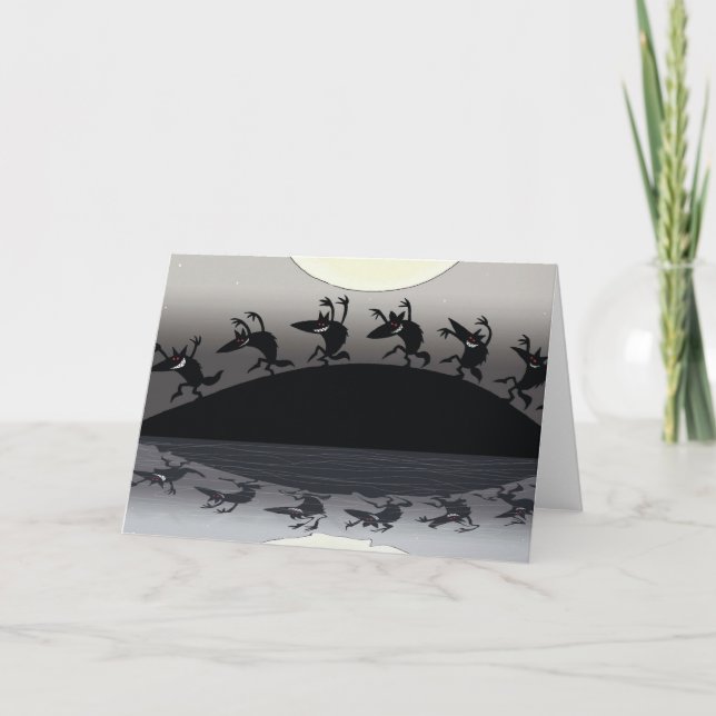 Carte Loups-garou de Halloween (Devant)