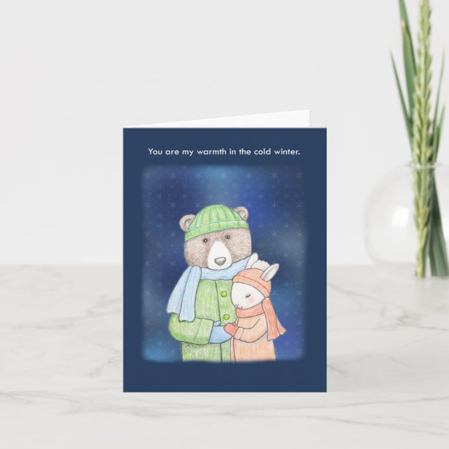 Carte L'ours et le lapin dans l'Anniversaire de l'Amour  (Devant)