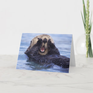 Carte Loutre de mer mignonne Alaska, Etats-Unis