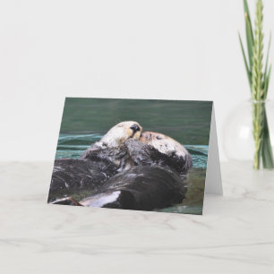 Carte Loutres de mer en amour
