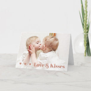 Carte Love and Kisses Saint Valentin Photo