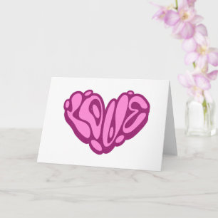 Carte Love Bubble Cœur Rose 